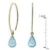 Blue Topaz Drop Earrings 14K