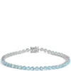 Blue Topaz Gemstone Bracelet, 14K Yellow Gold