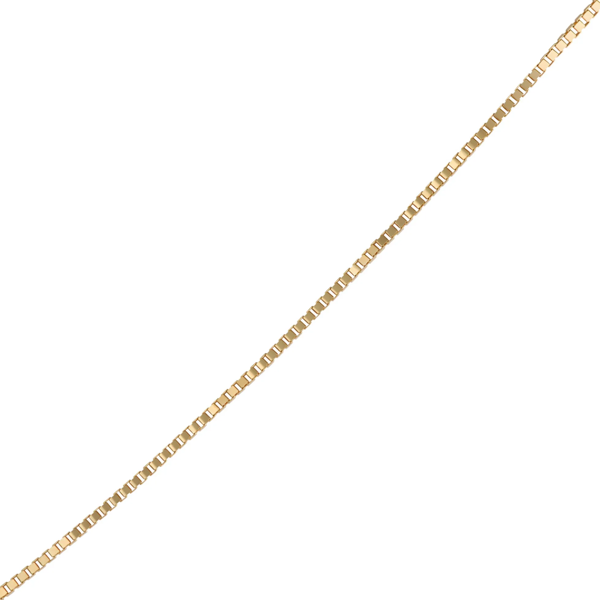 Box Link Necklace, 14K Yellow Gold