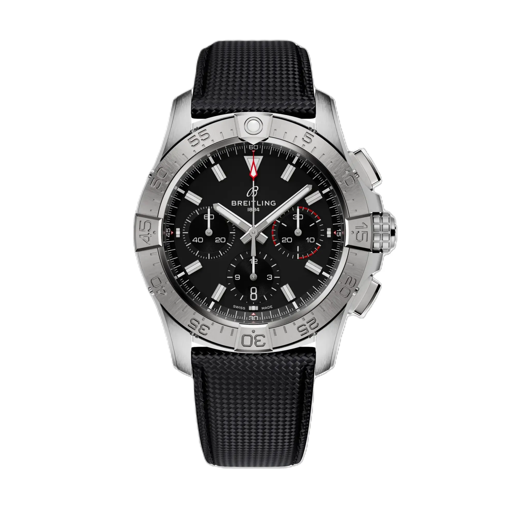 Breitling Avenger BO1 Chronograph Black Dial Calf Leather Strap, 42 mm