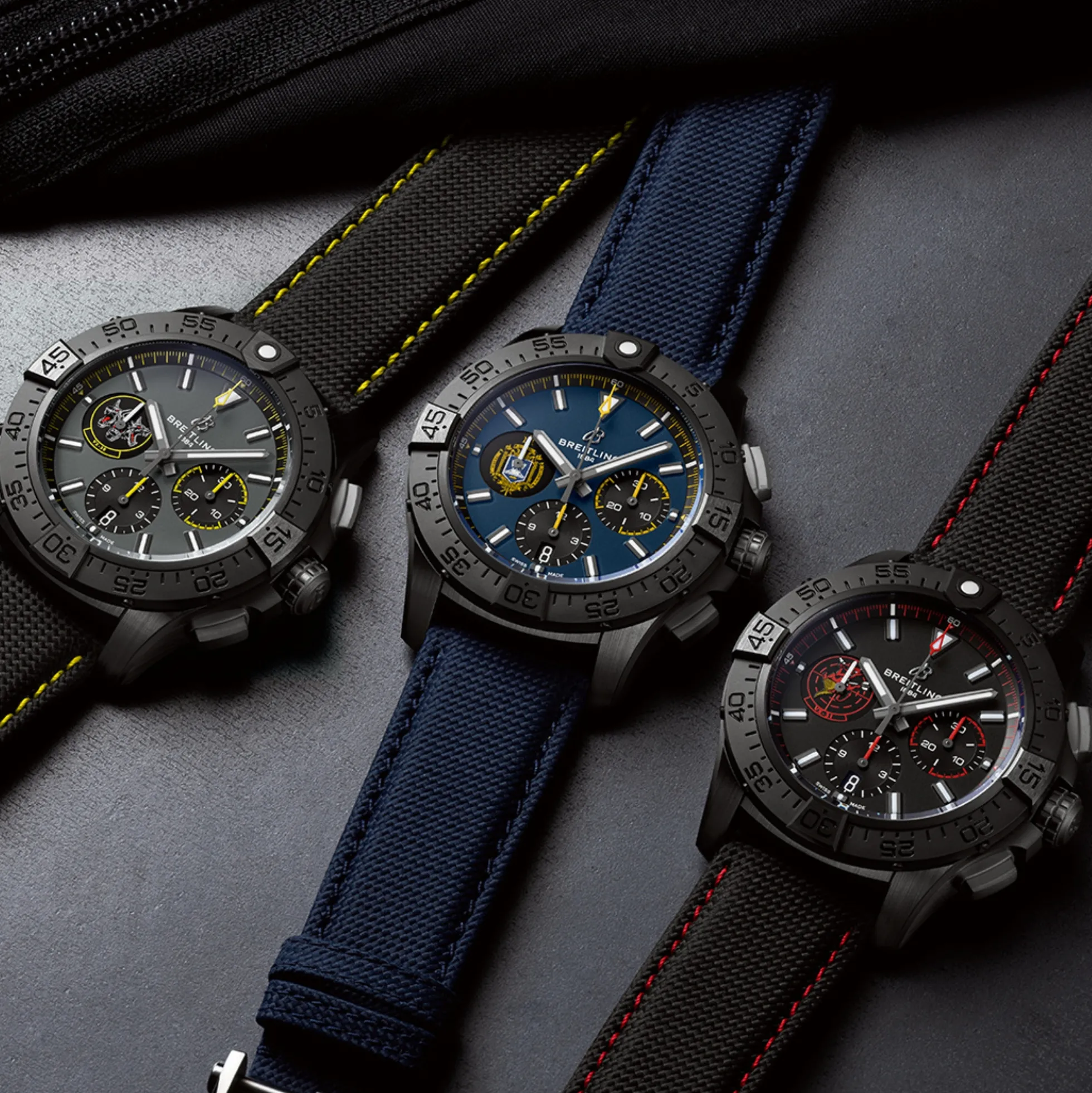 Breitling Avenger BO1 Chronograph Blue Dial Night Mission US Naval Academy Watch, 44mm