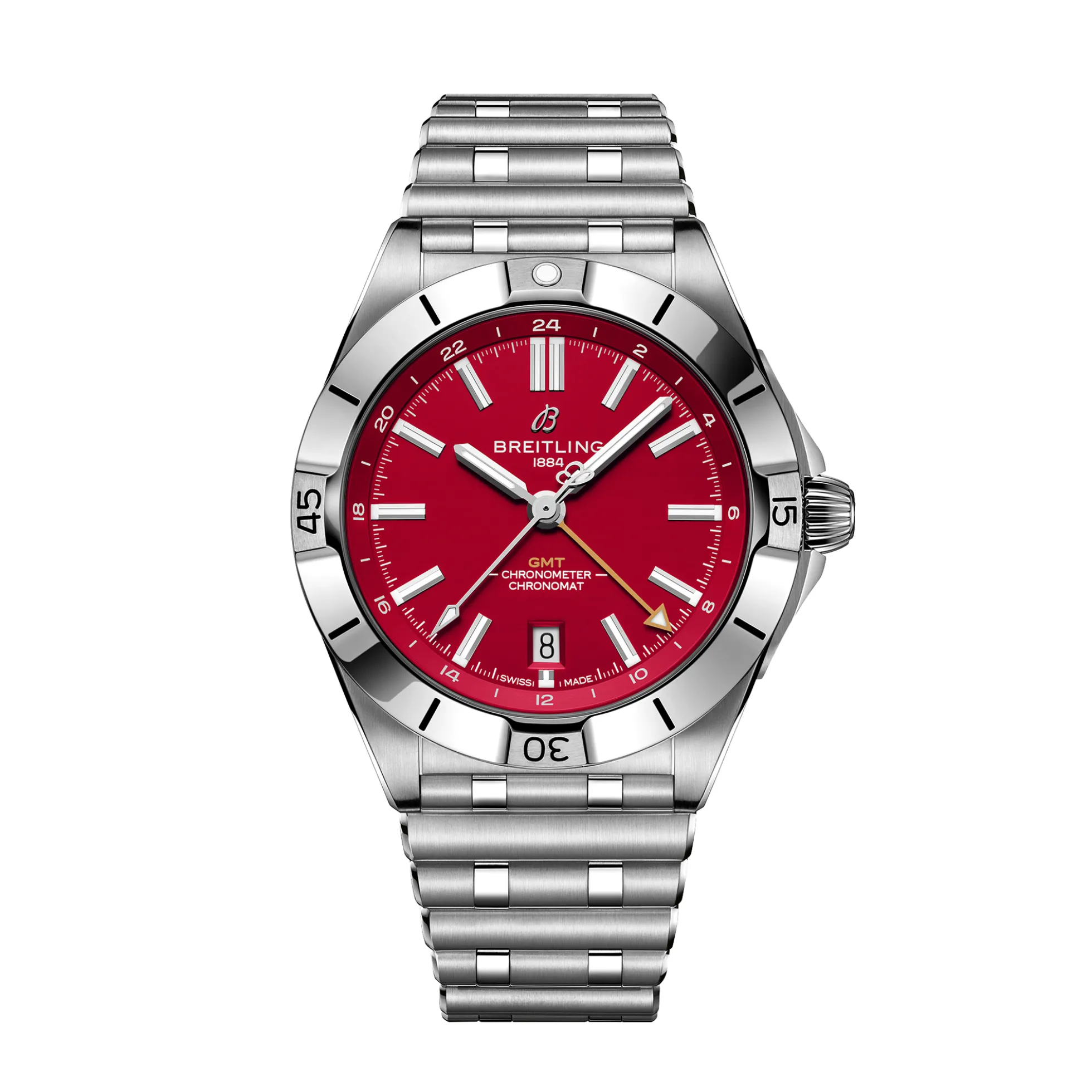 Breitling Chronomat Automatic GMT NFL San Francisco 49ers Edition Red Dial Watch, 40mm