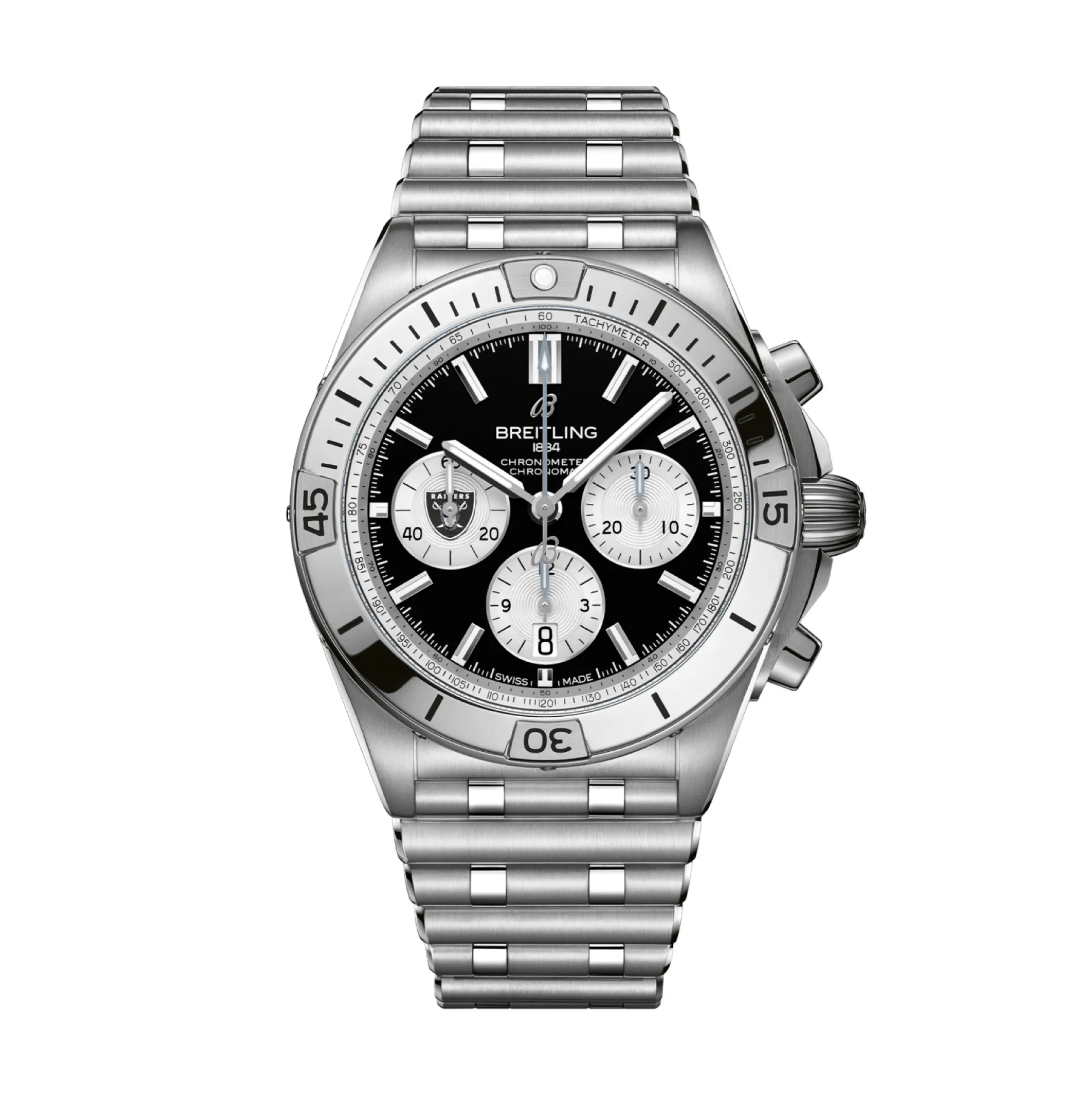 Breitling Chronomat B01 NFL Las Vegas Raiders Edition Black Dial Watch, 42mm