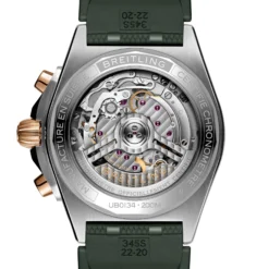 Breitling Chronomat B01 42 Rouleaux Rubber Strap Green Dial, 42mm