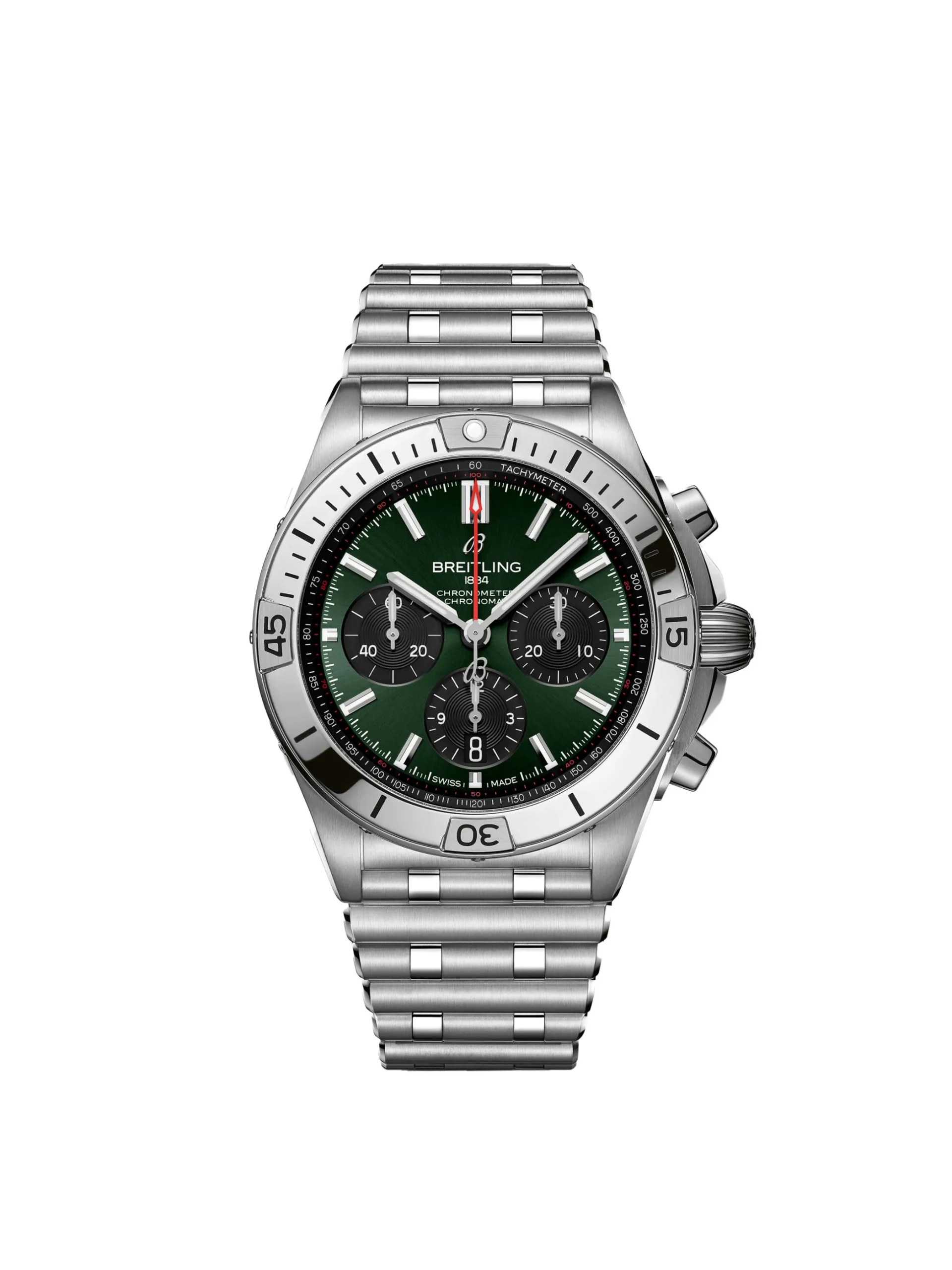Breitling Chronomat B01 42 Stainless Steel Green Dial Watch, 42mm
