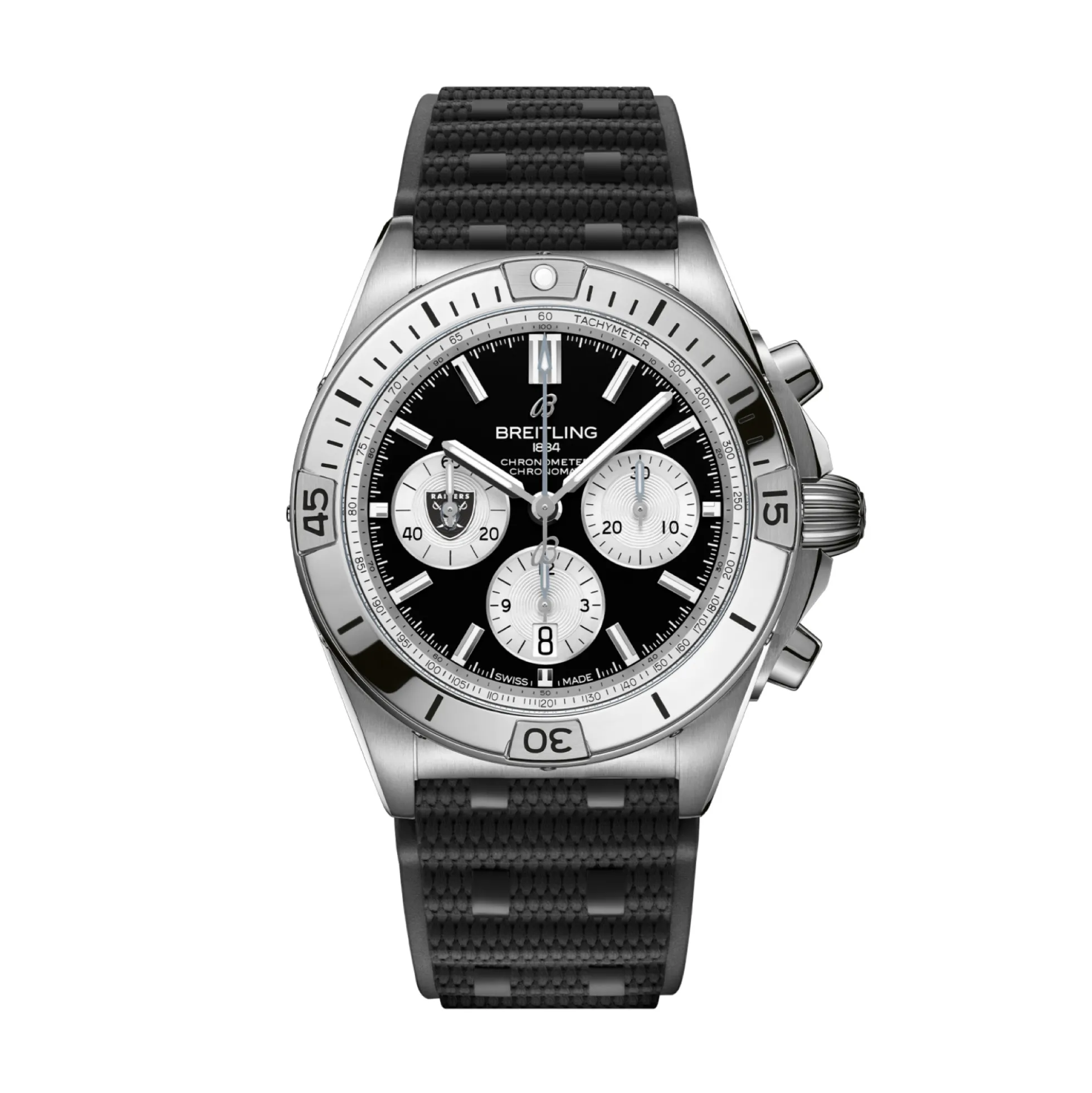 Breitling Chronomat Las Vegas Raiders Black Dial Watch, 42mm