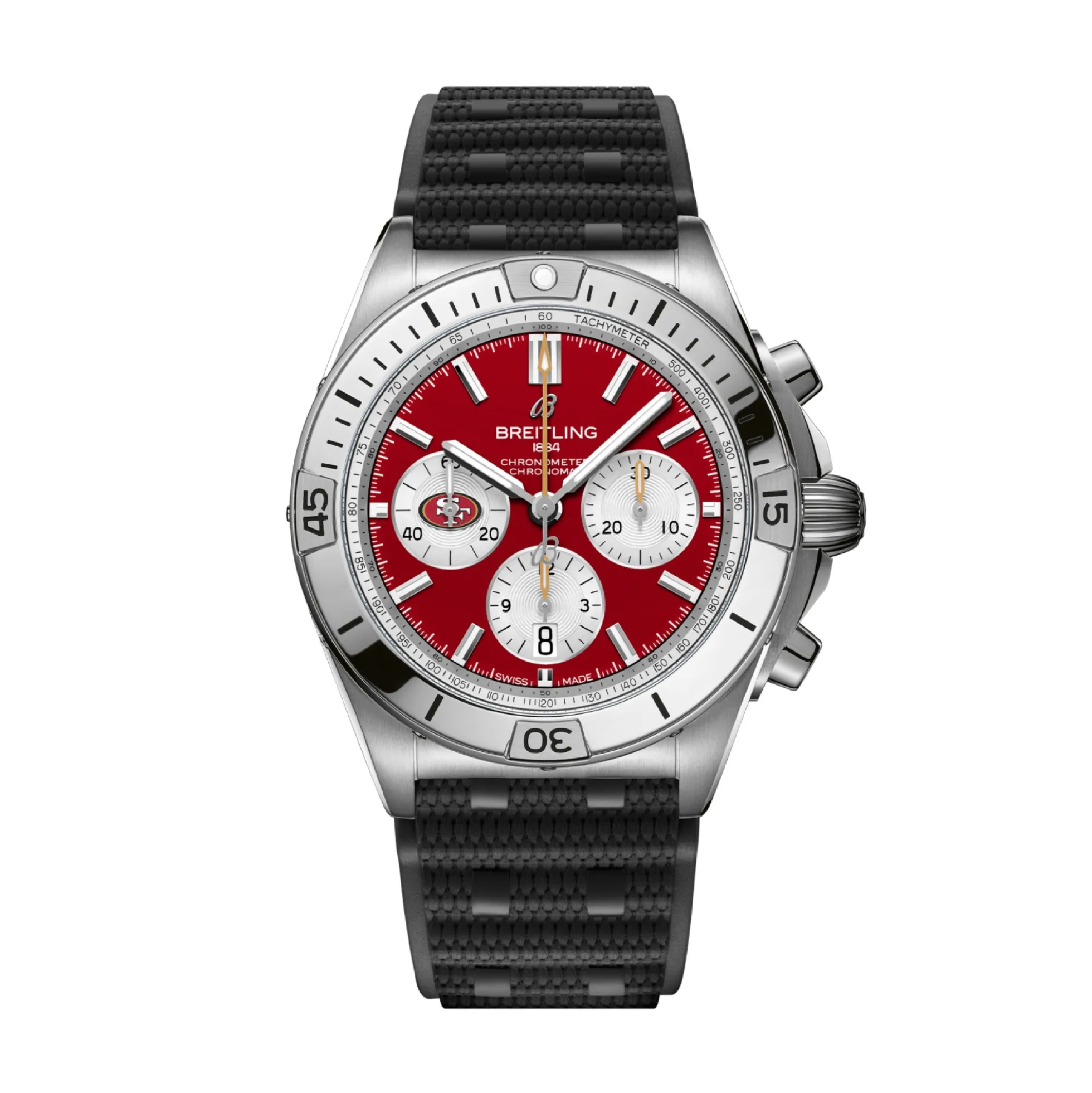 Breitling Chronomat San Francisco 49ers Red Dial Watch, 42mm