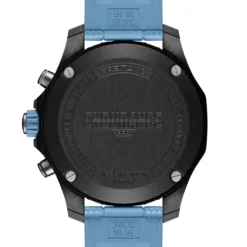 Breitling Endurance Pro Black Dial Turquoise Rubber Strap Watch. 38mm