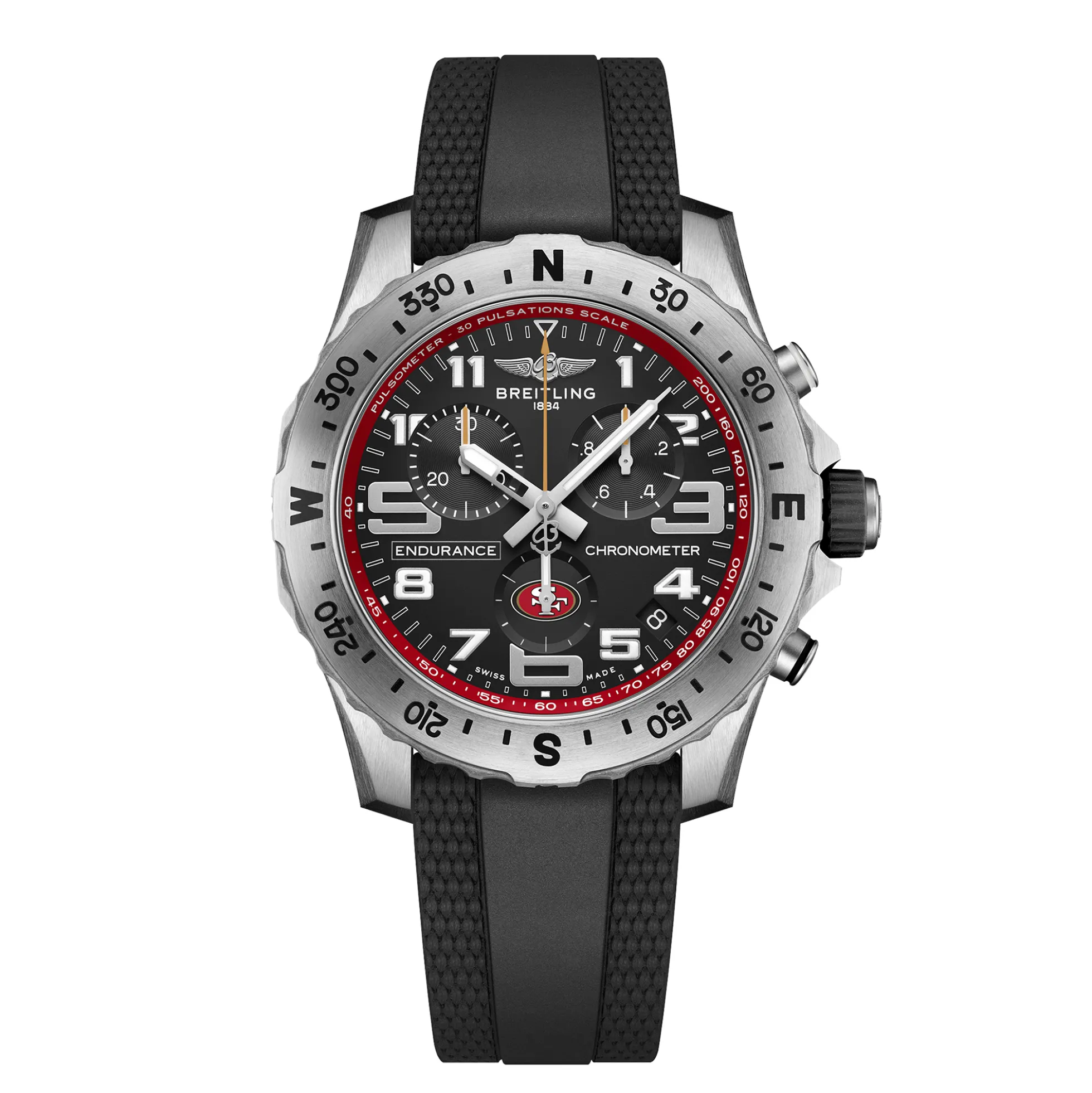 Breitling Professional Endurance Pro NFL San Francisco 49ers Edition Black Dial Watch, 44mm