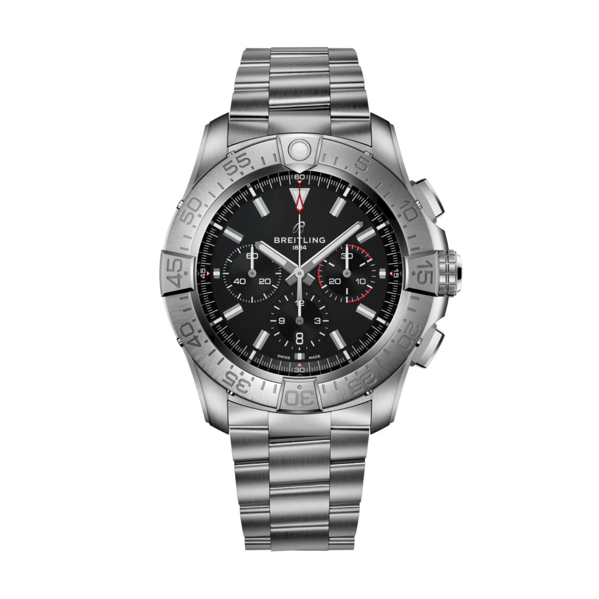 Breitling Super Avenger BO1 Chronograph Black Dial Titanium Bracelet, 46 mm