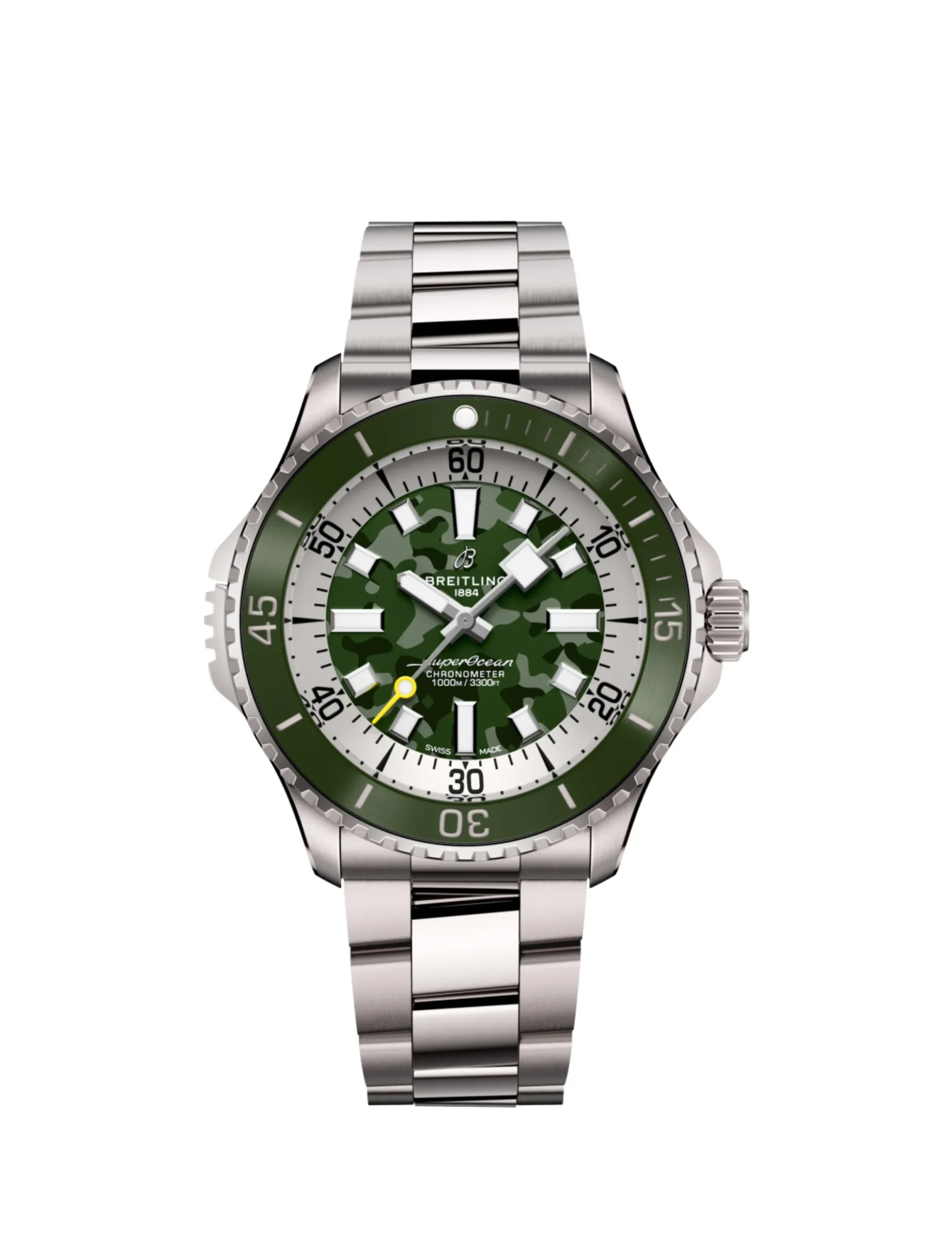 Breitling Superocean Automatic Super Diver Titanium Green Dial Watch, 46mm