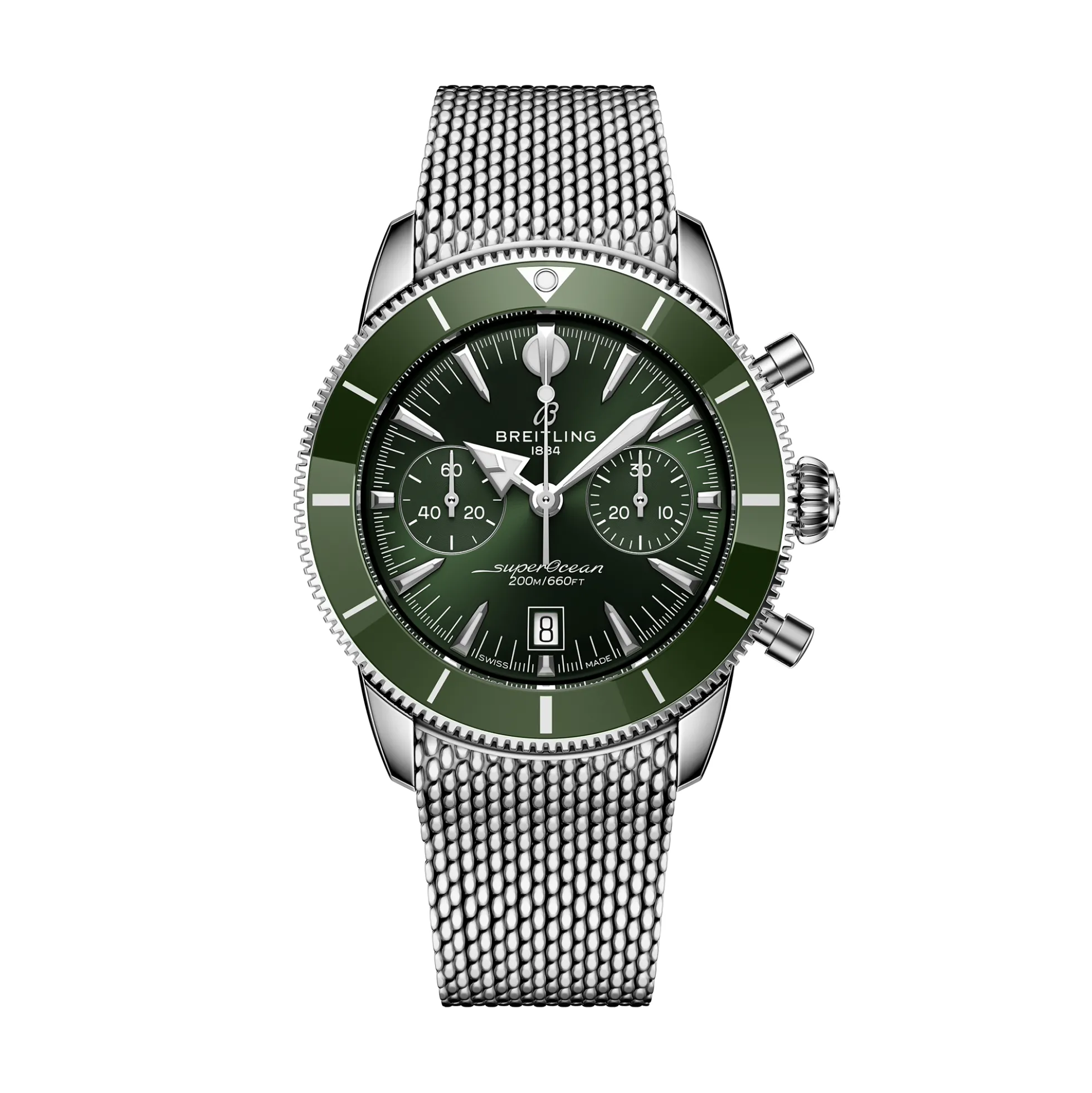 Breitling Superocean Heritage B01 Chronograph Green Dial Watch, 42mm