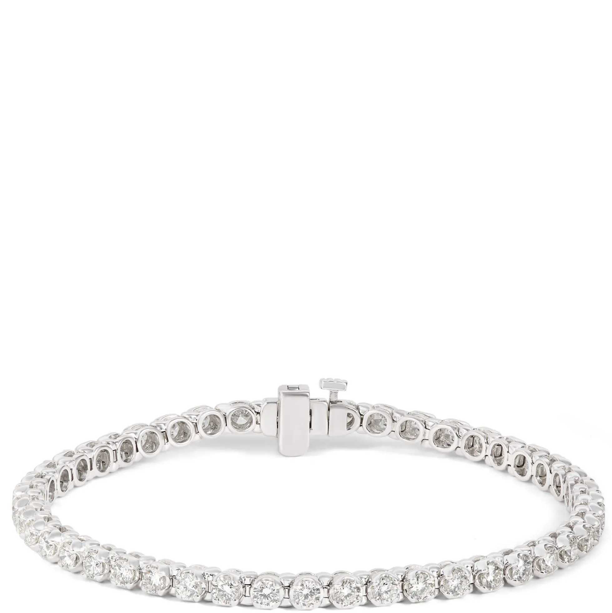 Buttercup Set Diamond Bracelet, 14K White Gold
