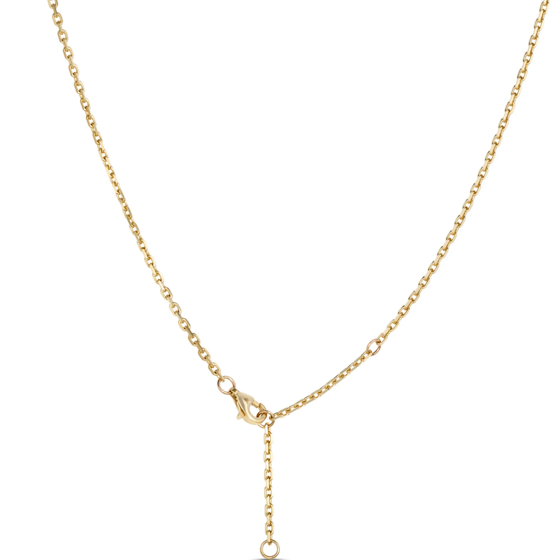 Charm Necklace with 13 Discs, 14K Yellow Gold