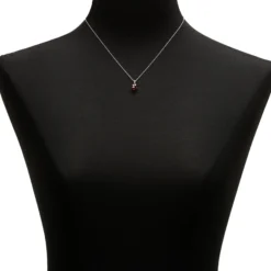 Checkered Garnet Pendant 14K, 8mm