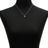 Checkered Peridot Pendant 14K, 8mm