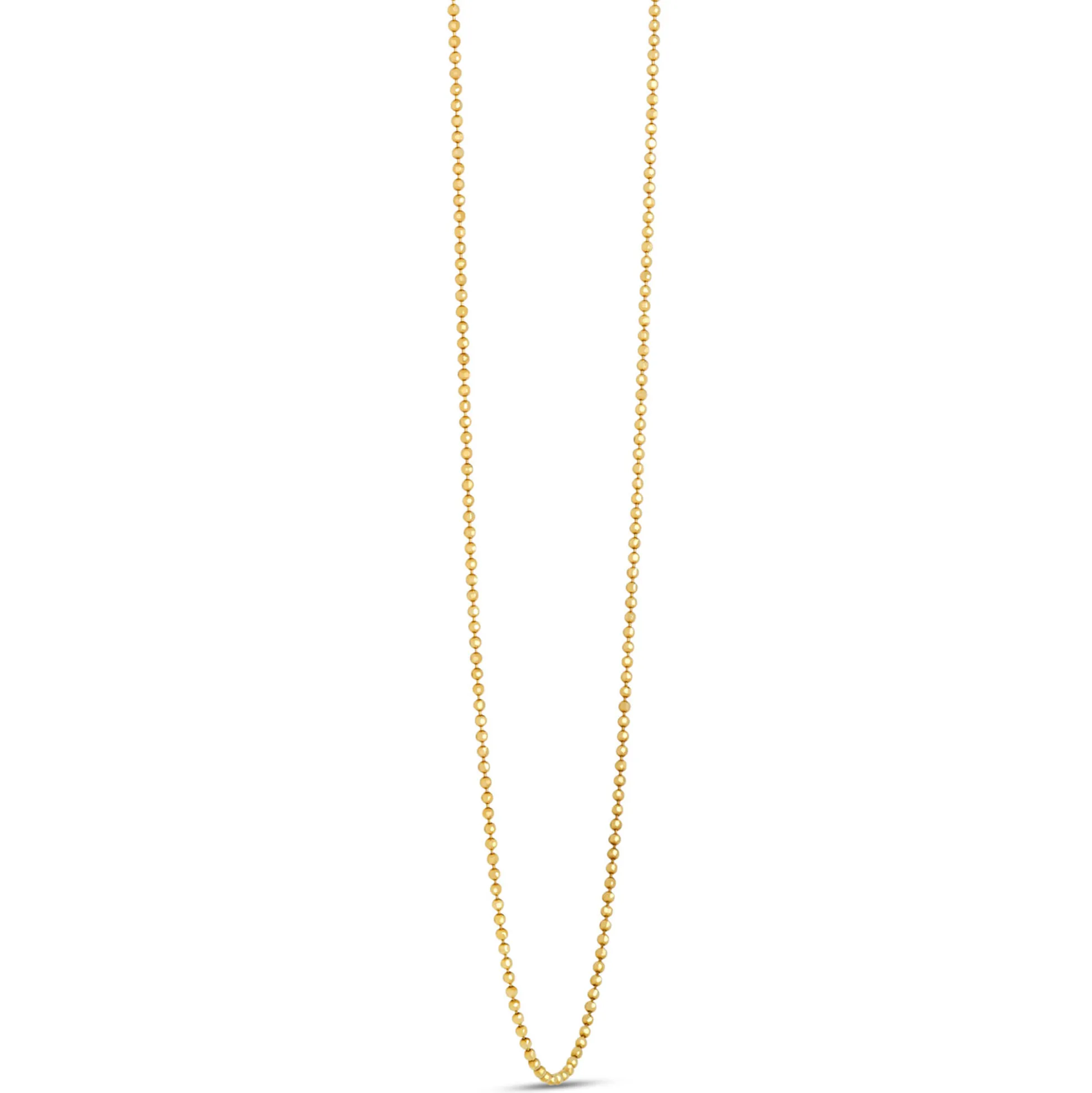 Classic Bead Chain, 1.2mm, 14K Yellow Gold