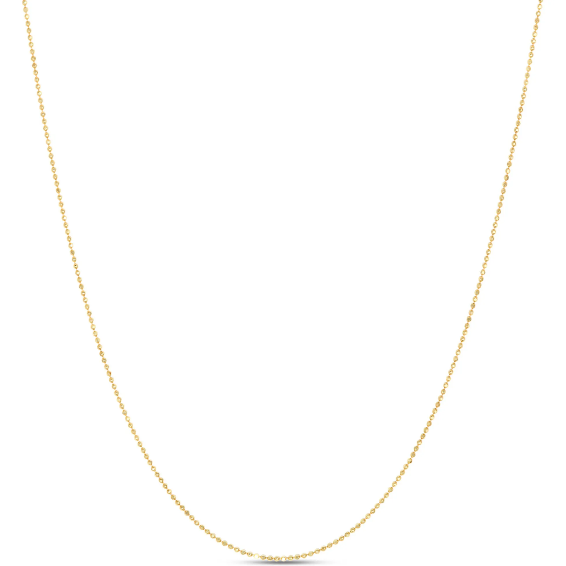 Classic Bead Chain, 1.2mm, 14K Yellow Gold