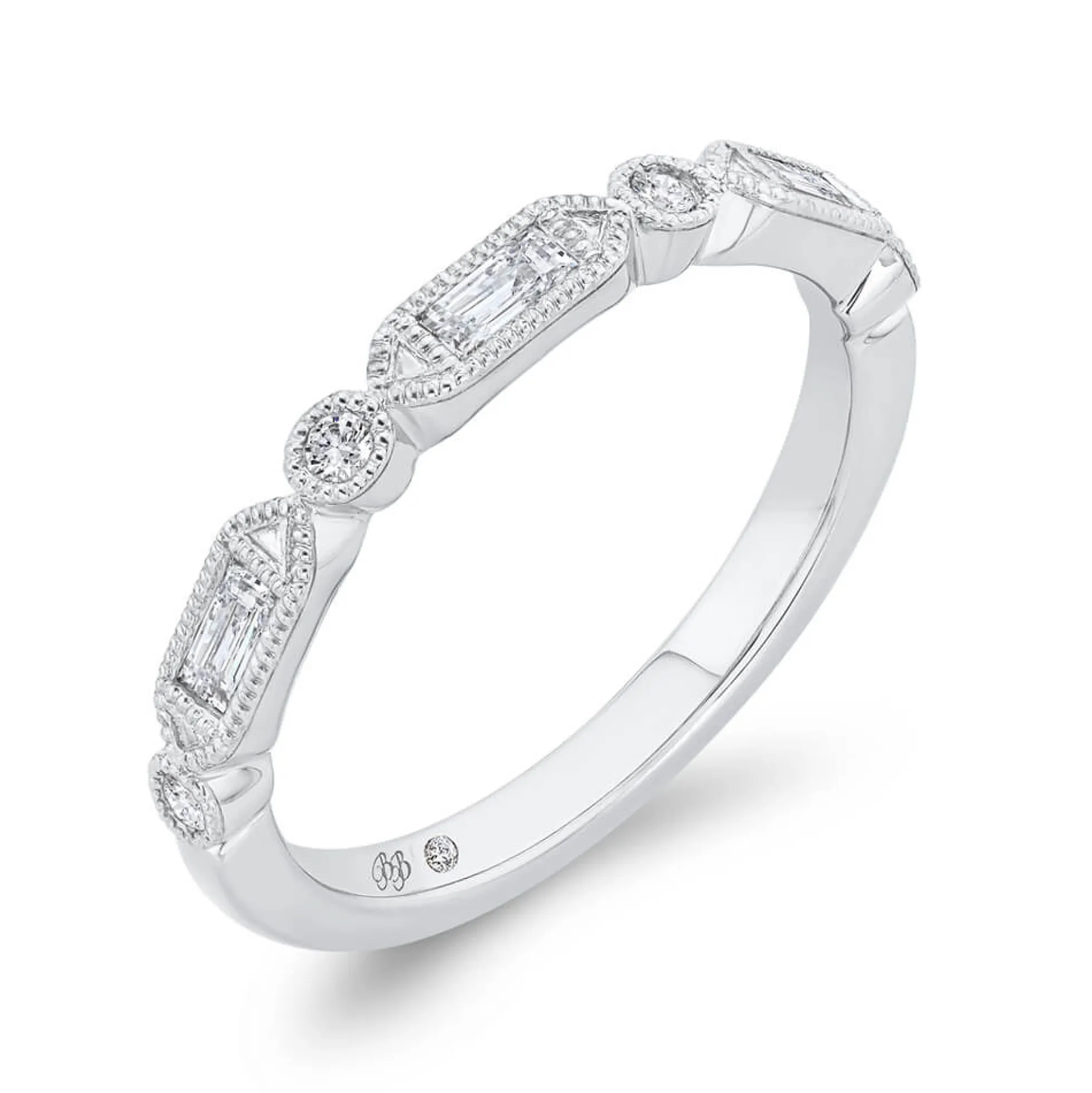 Classic Bella Ponte Bridal Band, ¼ Total Carat Weight, 14K White Gold
