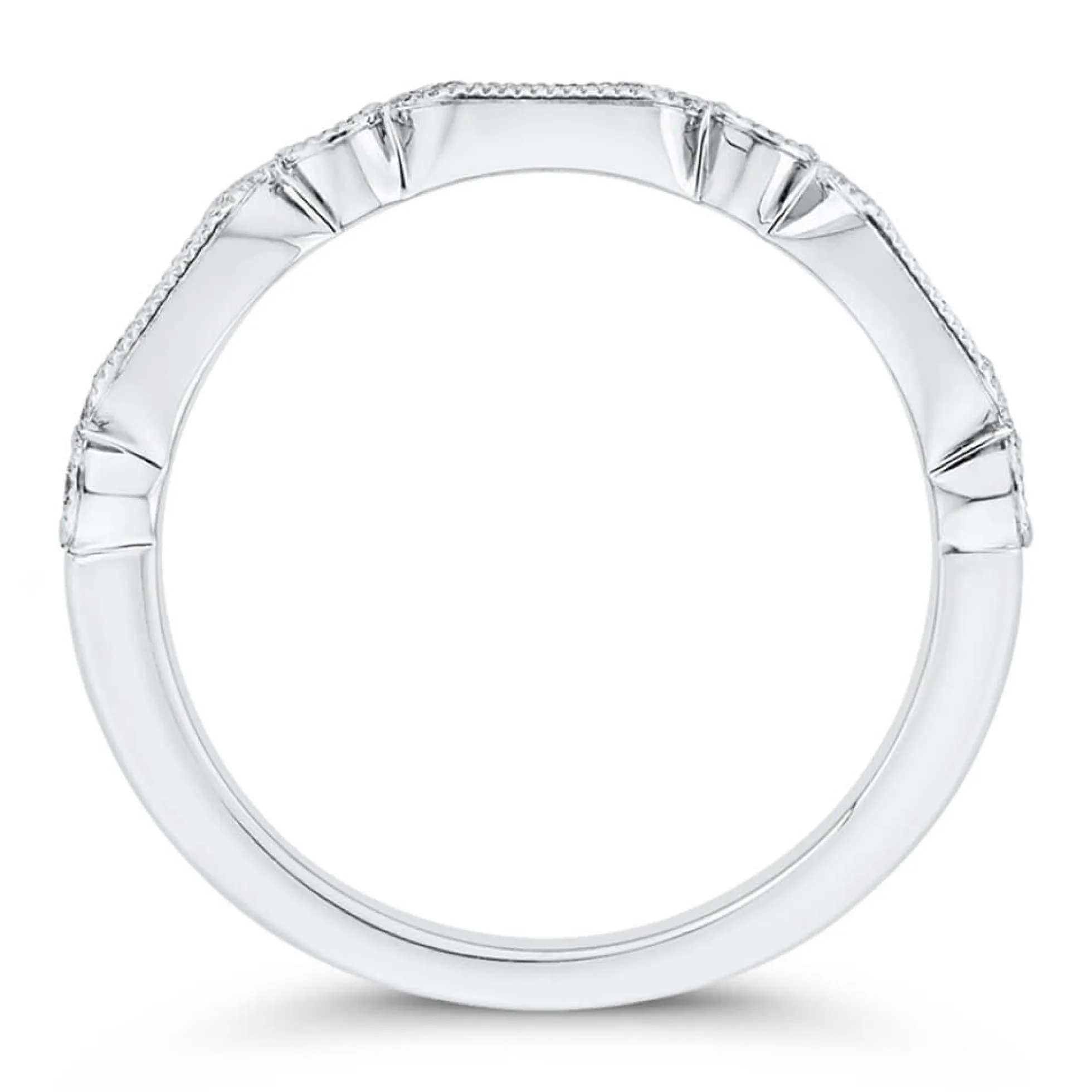 Classic Bella Ponte Bridal Band, ¼ Total Carat Weight, 14K White Gold