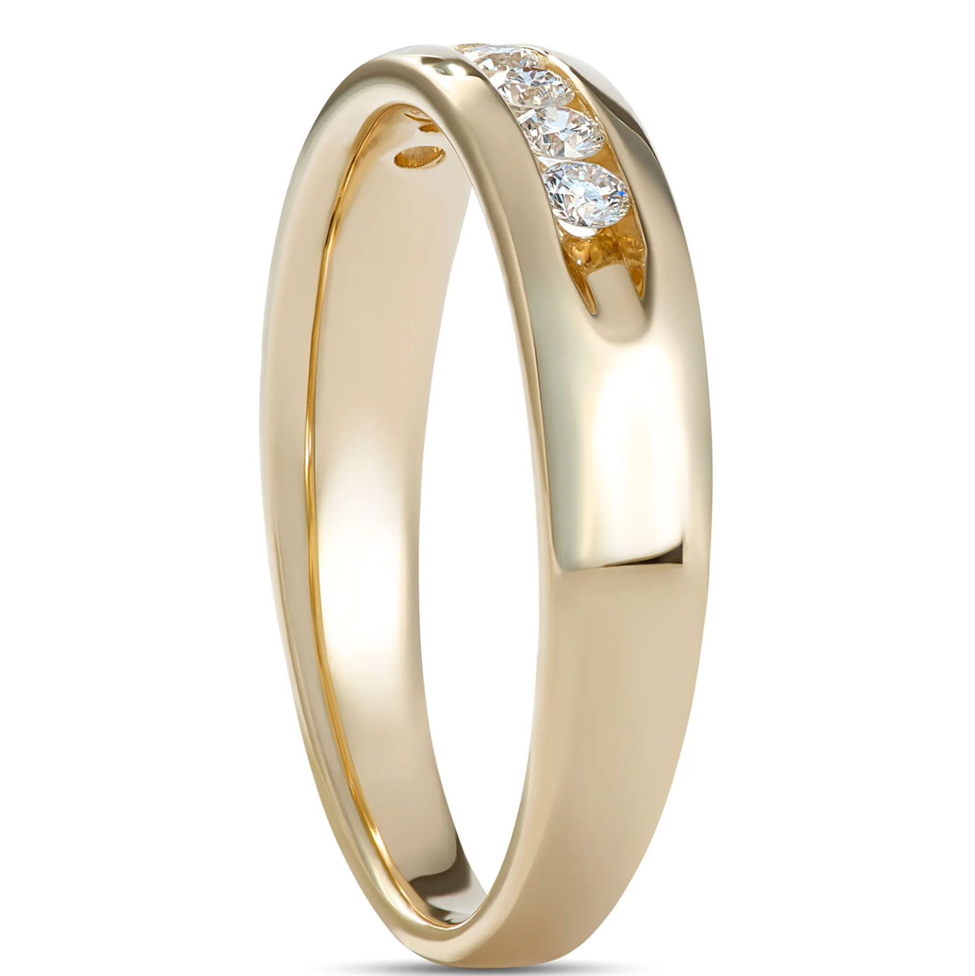 Classic Channel Set Diamond Band, ⅓ Total Carat Weight, 14K Yellow Gold