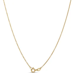 Classic Disc Pendant Necklace with Round Diamonds, 1/10 Total Carat Weight, 14K Yellow Gold