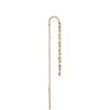 Classic Round Amethyst Threader Earrings, 14K Yellow Gold