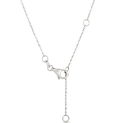 Classic Round Blue Topaz Bar Pendant, 14K Yellow Gold
