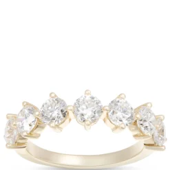 Classic Round Diamond Anniversary Band, 2 Total Carat Weight, 18K Yellow Gold