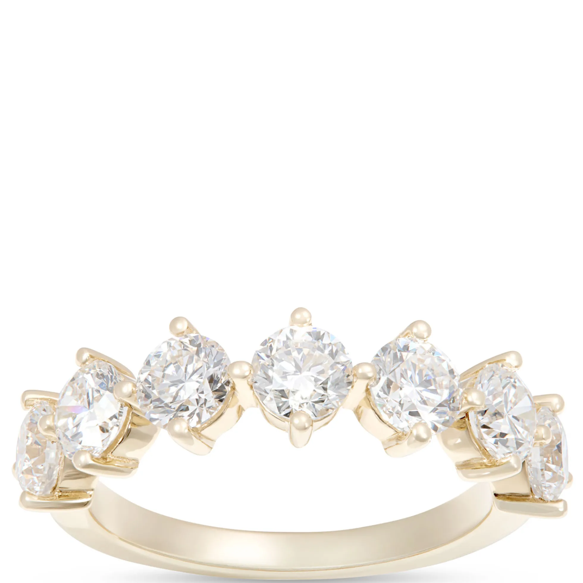 Classic Round Diamond Anniversary Band, 2 Total Carat Weight, 18K Yellow Gold
