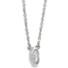 Classic Round Diamond Bezel Pendant, ⅓ Carat Total Weight, 18K White Gold