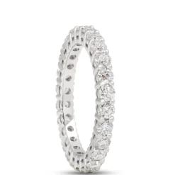Classic Round Diamond Eternity Ring, 1 ½ Carat Total Weight, Platinum Size 6.5
