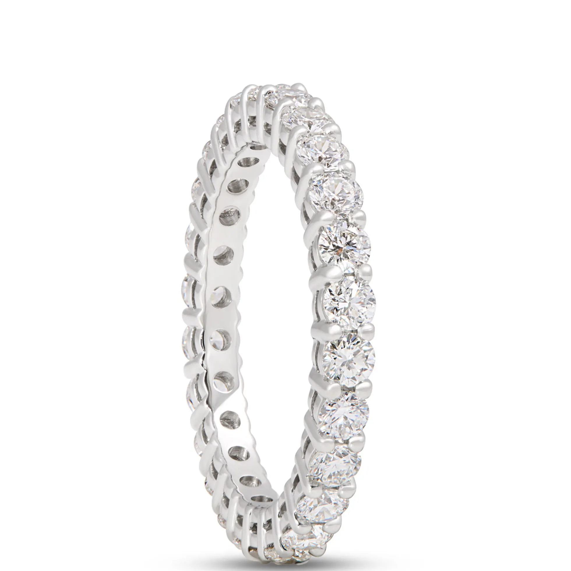 Classic Round Diamond Eternity Ring, 1 ½ Carat Total Weight, Platinum Size 6.5