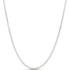 Classic Round Diamond Necklace, 2 Total Carat Weight, 14k White Gold