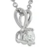 Classic Round Diamond Pendant, ⅕ Carat Total Weight, 14K White Gold