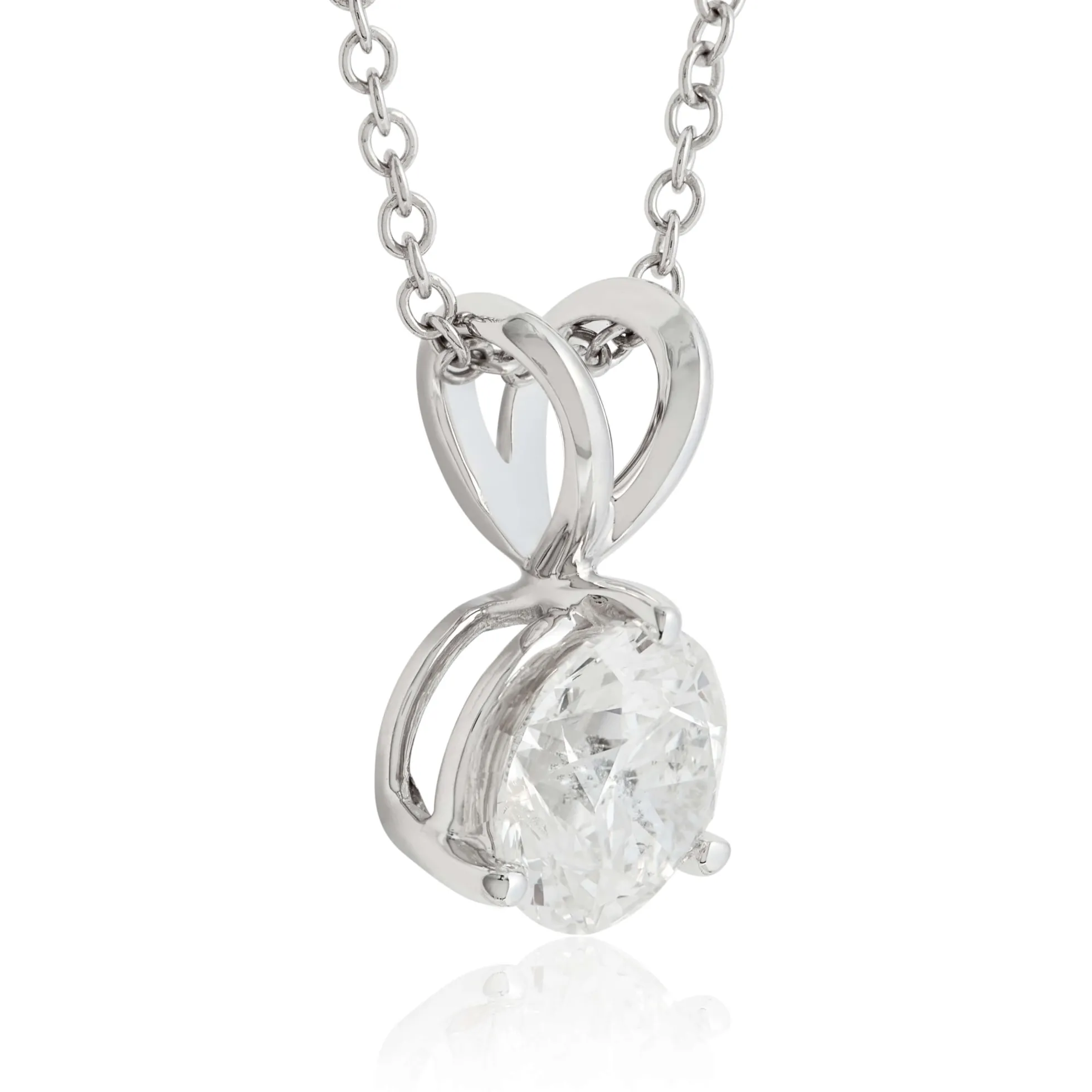 Classic Round Diamond Pendant, ⅓ Carat Total Weight, 14K Yellow Gold
