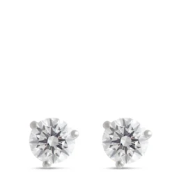 Classic Round Diamond Studs, 1 Carat Total Weight, in 14K White Gold