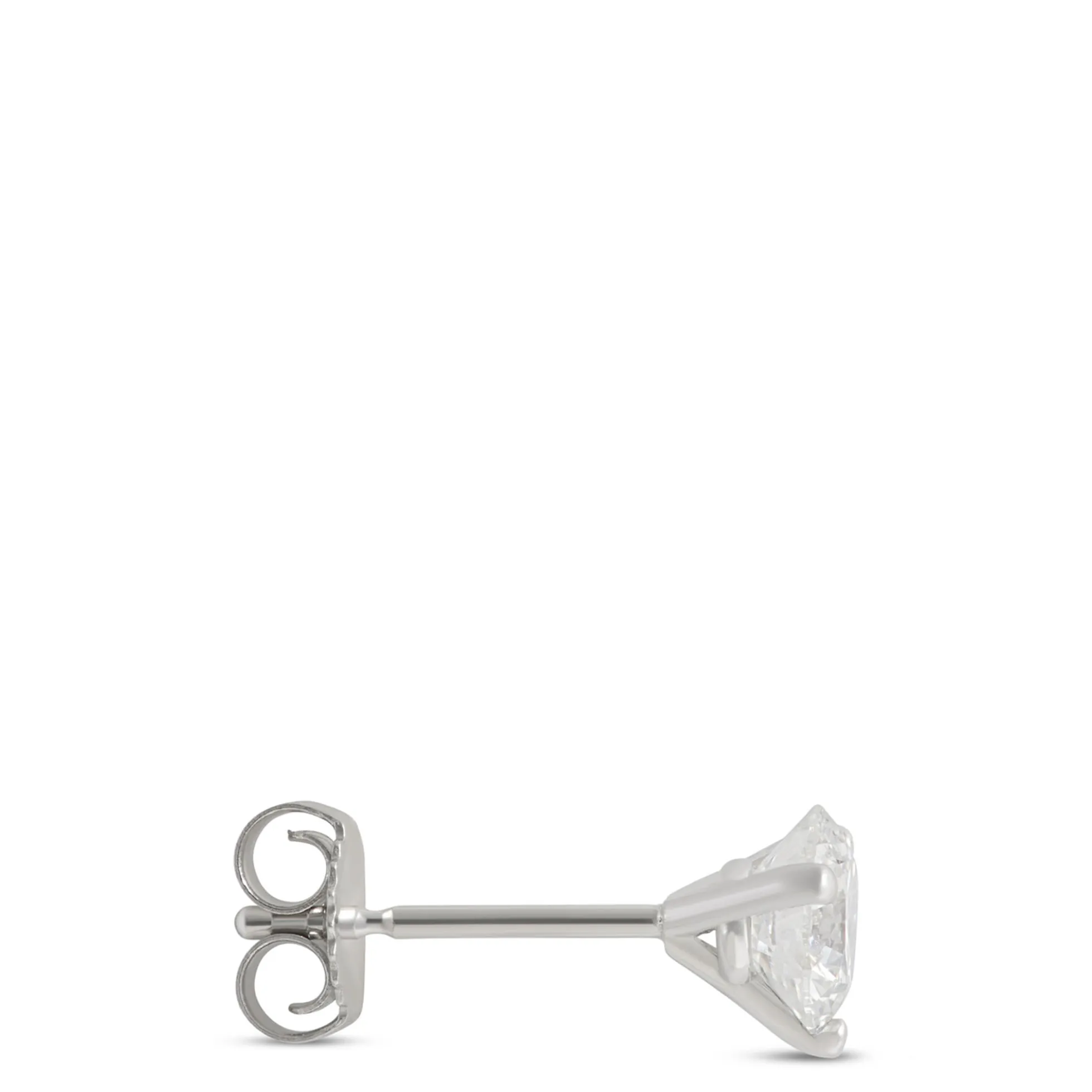 Classic Round Diamond Studs, 1 Carat Total Weight, in 14K White Gold