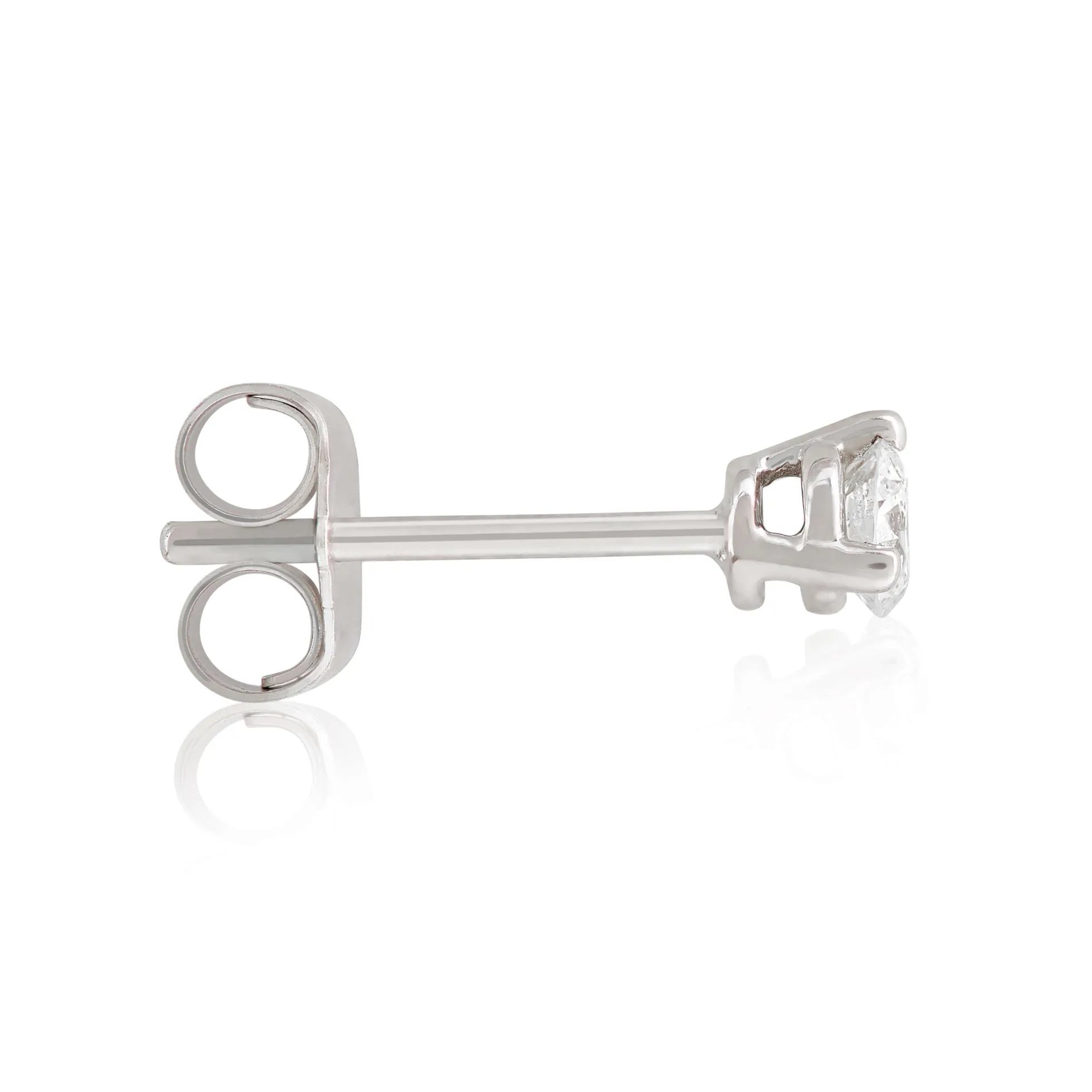 Classic Round Diamond Studs, ⅕ Carat Total Weight, in 14K White Gold
