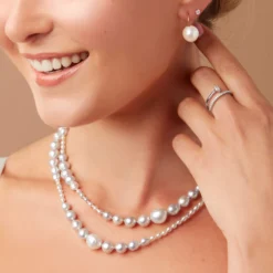 Classic Round Diamond Studs, ⅕ Carat Total Weight, in 14K White Gold