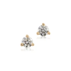 Classic Round Diamond Studs, 1/5 Carat Total Weight, in 14K Yellow Gold