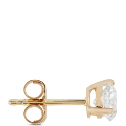 Classic Round Diamond Studs, 3/4 Carat Total Weight, in 14K Yellow Gold