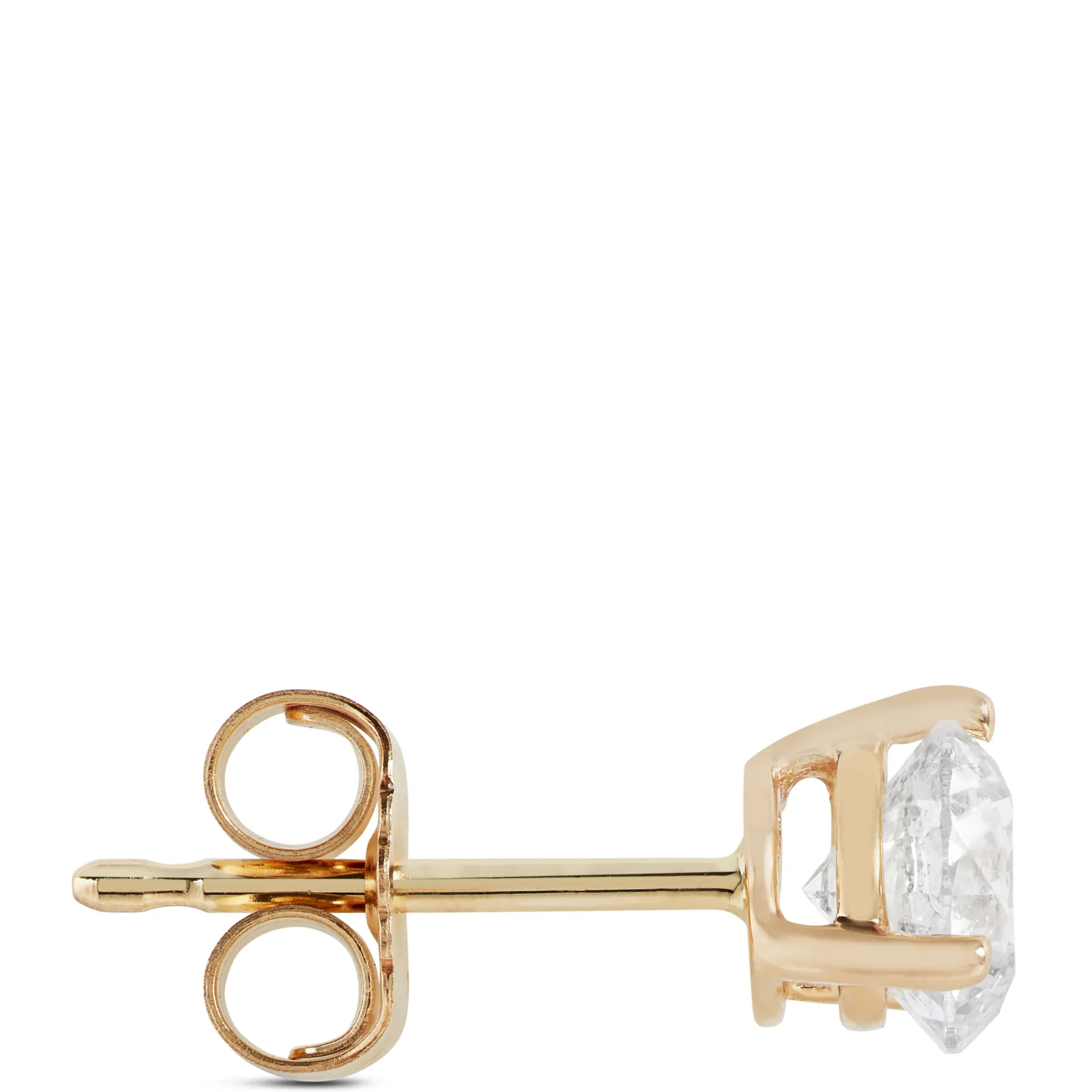 Classic Round Diamond Studs, 3/4 Carat Total Weight, in 14K Yellow Gold