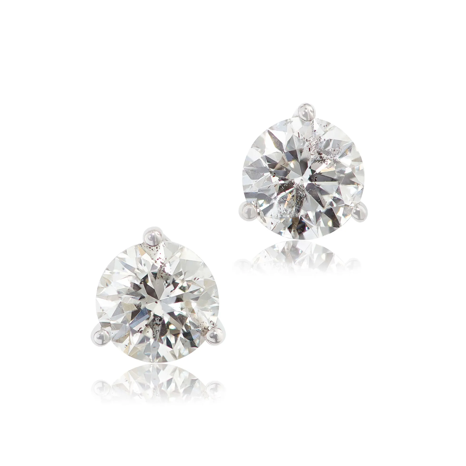 Classic Round Diamond Studs, 1 Carat Total Weight, in 14K White Gold