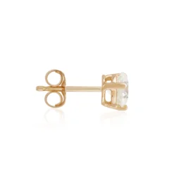 Classic Round Diamond Studs, 1 Carat Total Weight, in 14K Yellow Gold