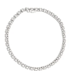 Classic Round Diamond Tennis Bracelet, 8 Carat Total Weight, 14K White Gold