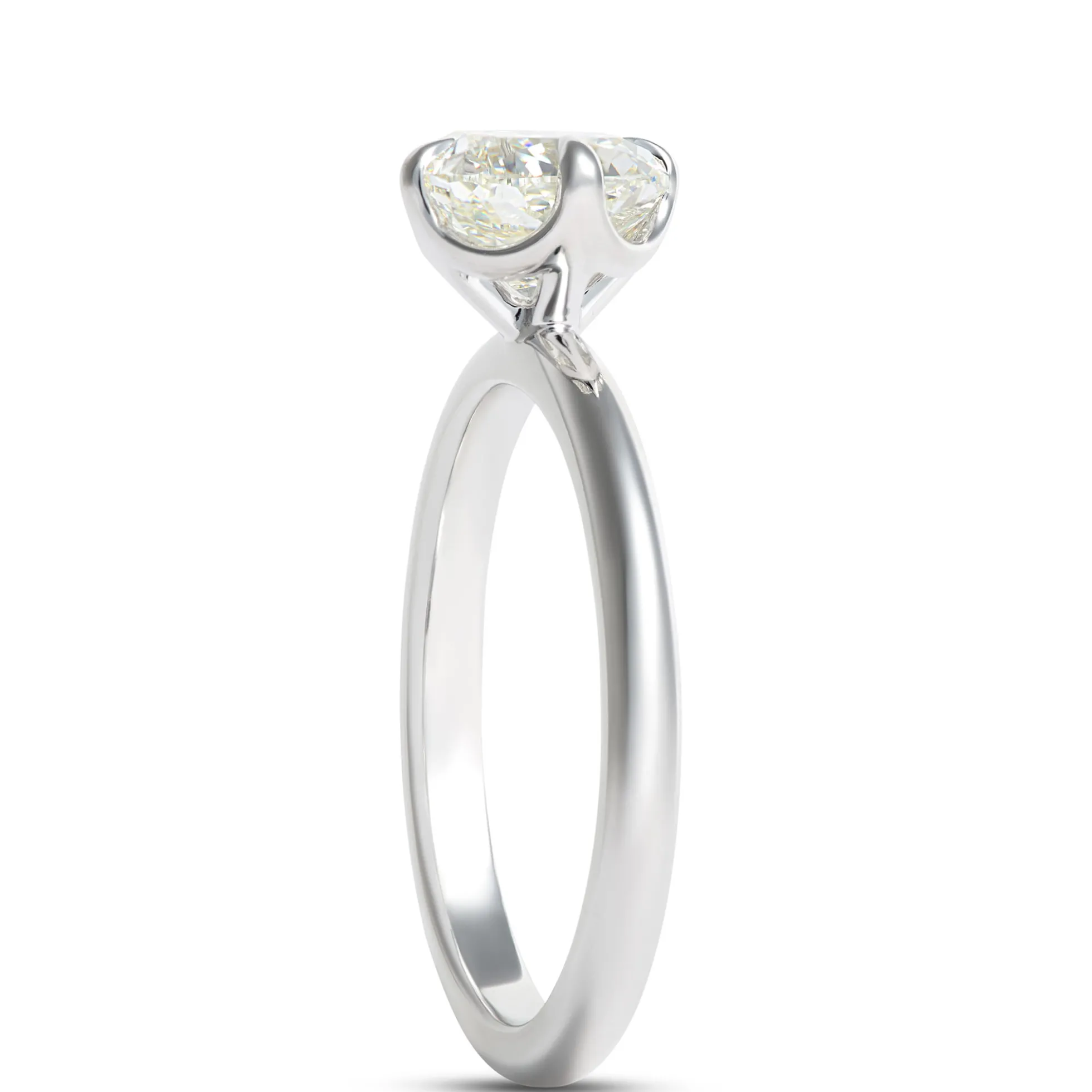 Classic Signature Diamond Engagement Ring, 1.5 Total Weight, 18K White Gold
