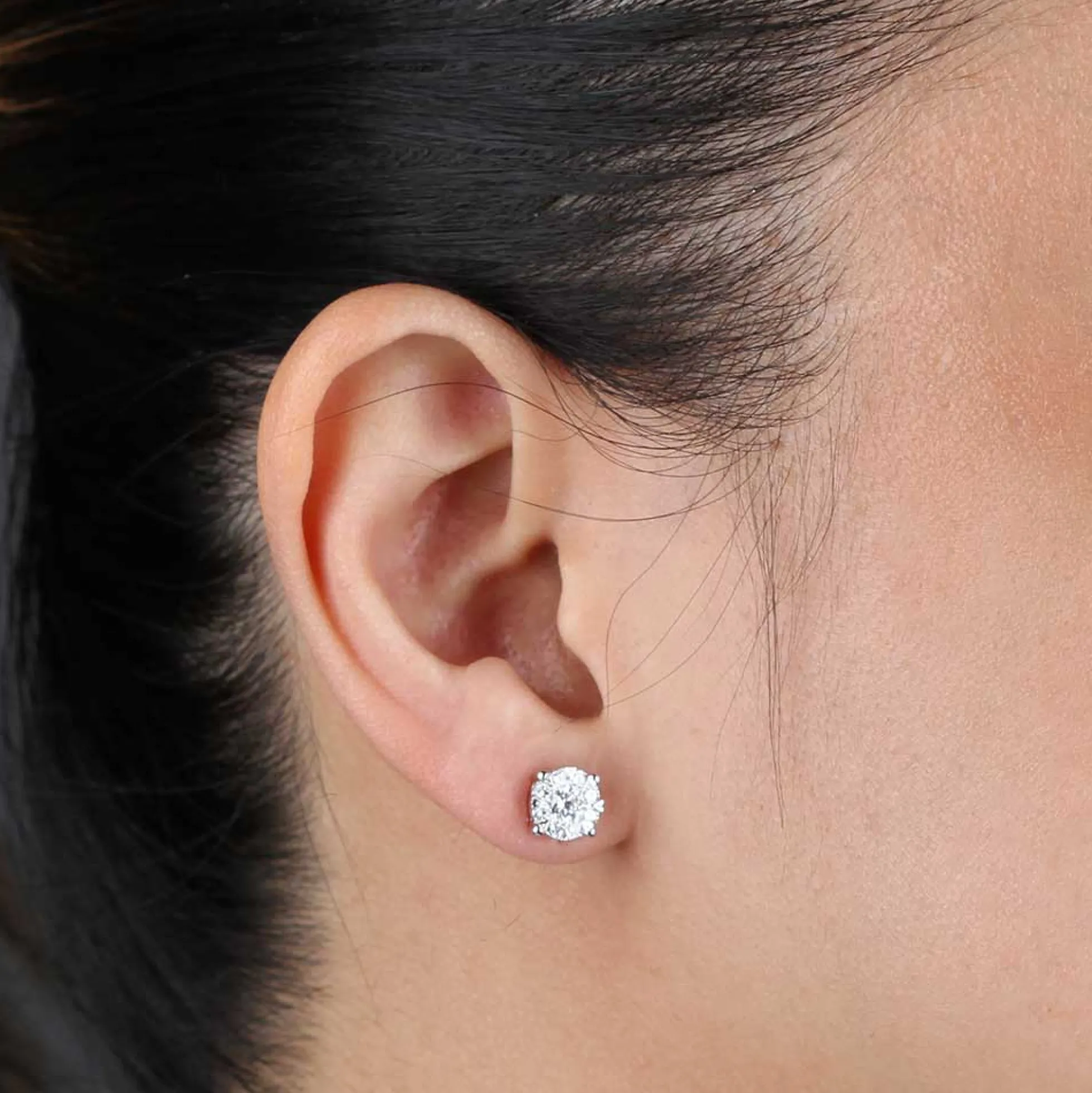 Cluster Diamond Earrings 14K, 3/4 ctw.