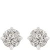 Cluster Diamond Studs, 1 Carat Total Weight, 14K White Gold