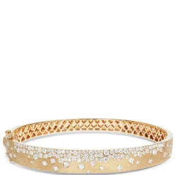 Confetti Diamond Bangle, 14K Yellow Gold